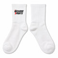 RTS White Print Adults Sports Socks Made China Breathable Sweat-absorb Eco-Friendly Quick Dry Crew for Running Yoga Daily Wear MegaBDM