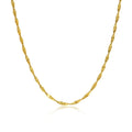 Custom Smooth Couple Titanium Flat Link Round 18k Gold Plated Lobster Claw Clasp Snake Bone Link Chain Necklace Jewelry Making