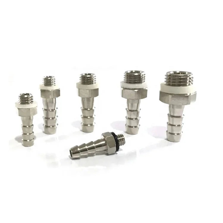 Copper Barb Hose Fitting 4mm-20mm  Barbed Male Copper Male Thread Fitting with Washer for air and Water