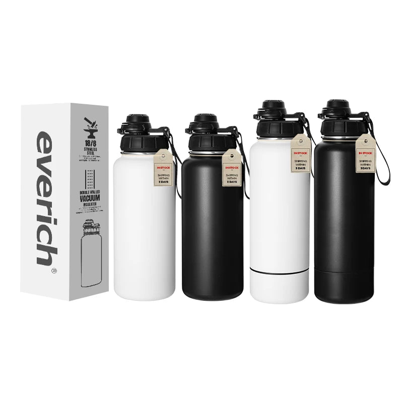 In Stock Double Wall Vacuum Insulated Stainless Steel Water Bottle With Straw 32oz