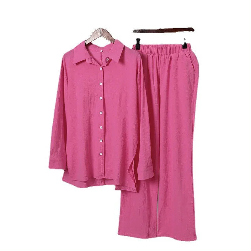 Women 2 Piece Outfits 2023 Long Sleeve Wide Leg Matching Lounge Sets Fashion Travel Vacation Clothing