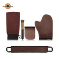 5 Pieces Self Tan Mitt Tan Accessories Kit Mini Mitt Back Applicator Tanner Brush Large Flat Top Makeup Brush Self Tanning Mitt