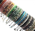 4MM Mini Gemstone Bead Bracelets Healing Crystal Bracelet Natural Stone Adjustable Beaded Bracelet Unisex for Women Men
