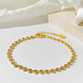 Fashion Commuter Jewelry Hollow Heart Beaded Bracelet Waterproof 18k Gold Plated Stainless Steel Charm Bracelet for Women