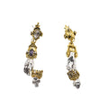 European and American Exaggerated Diamond-encrusted Old Earrings Dark Baroque Retro Skull Exaggerated Long Earrings