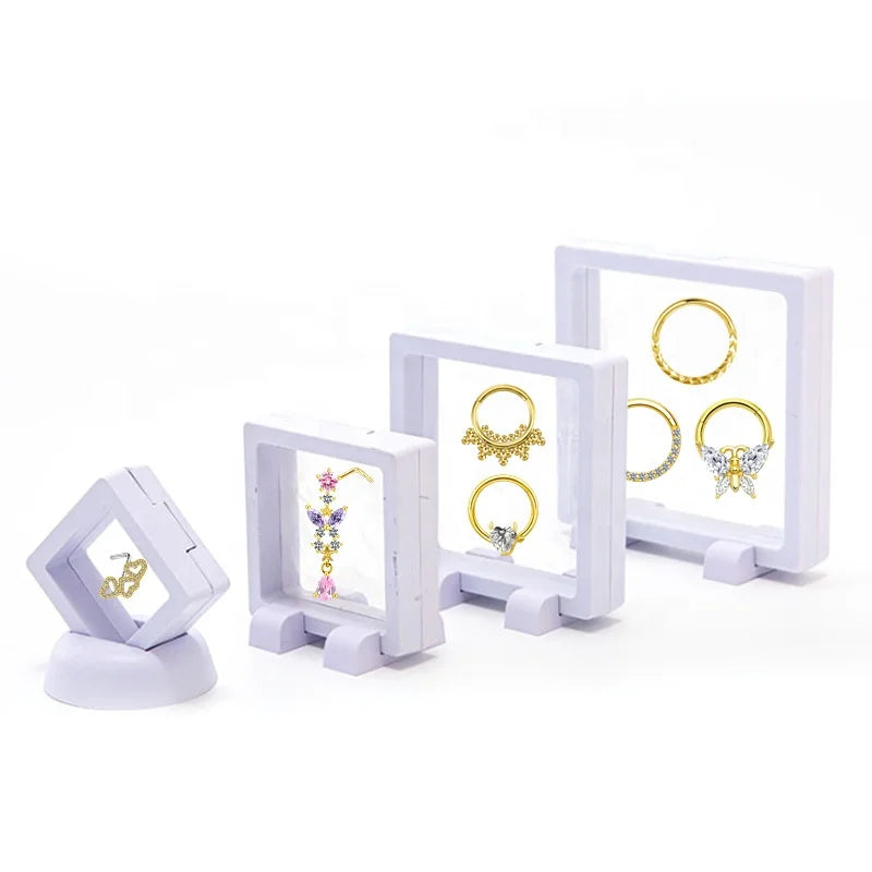 Gaby Multicolored Plastic Suspended Packing Box Storage Solution for Nose Rings Jewelry Box