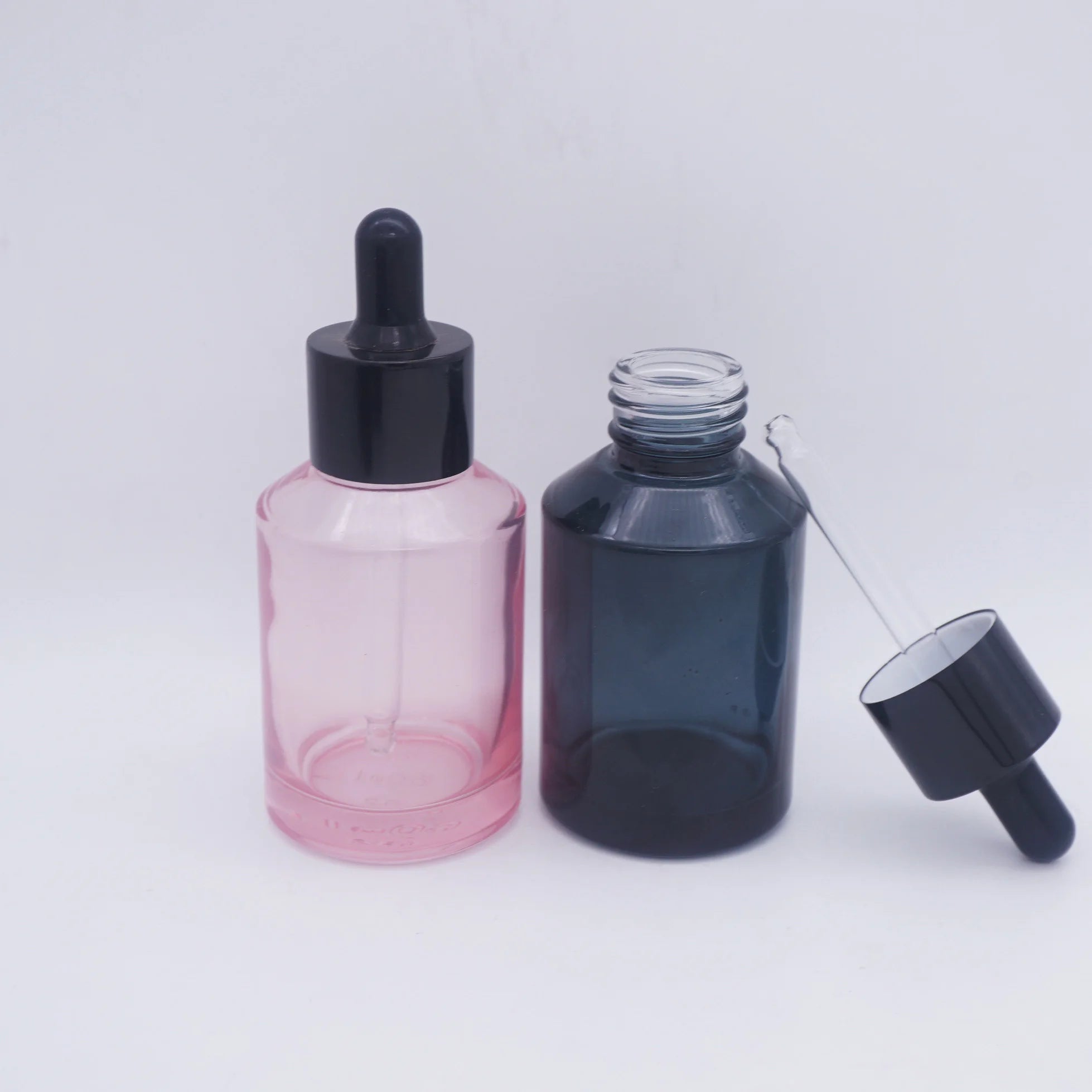 Oblique Shoulders 15ml Glass Dropper Bottle pink