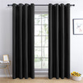 Wholesale Readymade Polyester Triple Layer Black Color Curtains Room Darkening Thermal Insulated Grommet Curtain for Hotel
