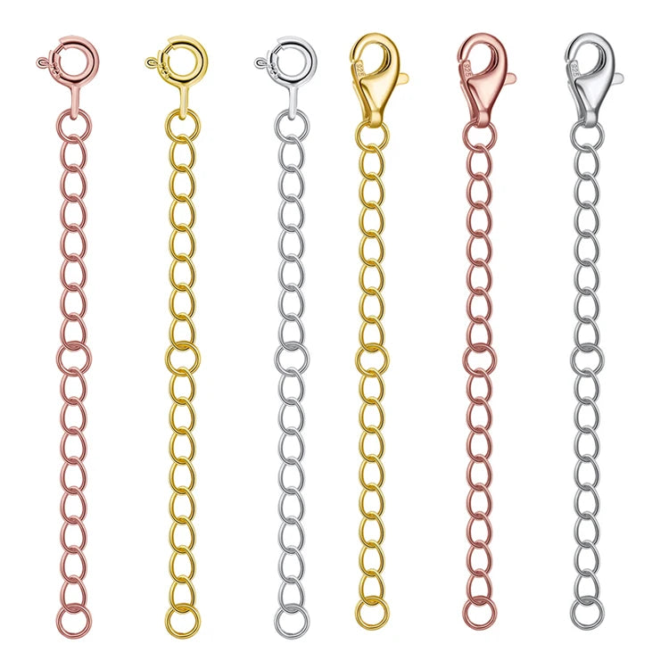 APS RINNTIN 2 3 Inches 925 Sterling Silver Necklace Extender Bracelet Extender Extender Chain with Clasps