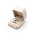 Customized White Double Ring Boxes New Earrings Necklaces Bracelets Jewelry Boxes Leatherette Ring Box