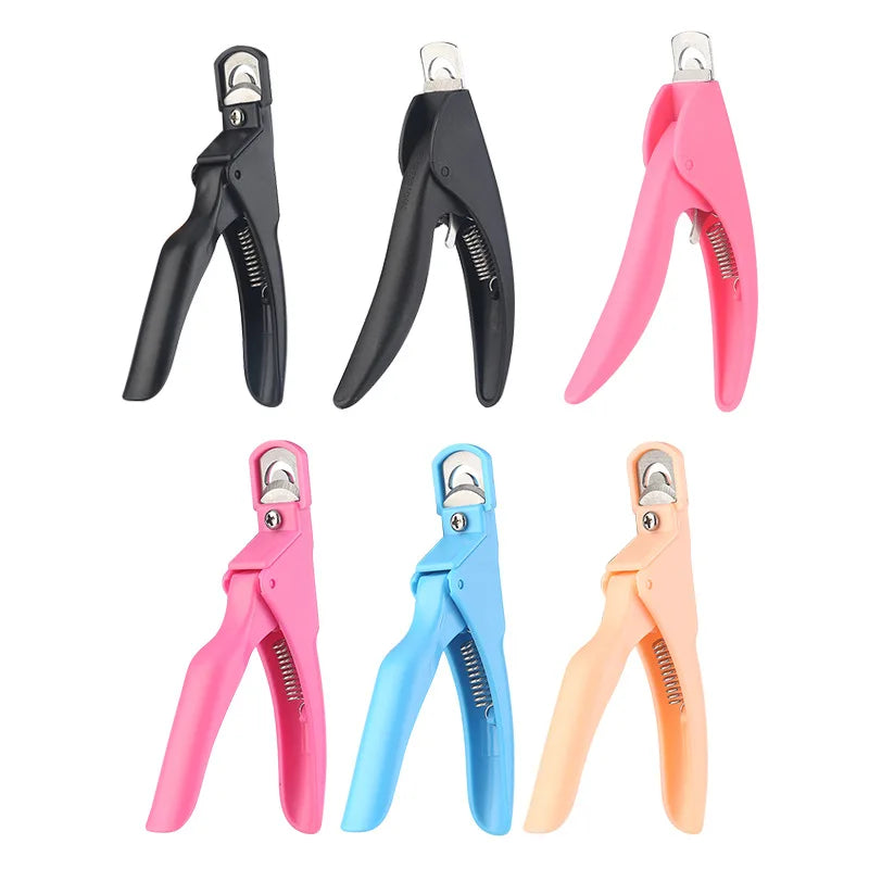U-shaped French Style Nail Extension Edge Cutters Professional Nail Art Tools Artificial Acrylic False Nail Tip Cutters 4colors