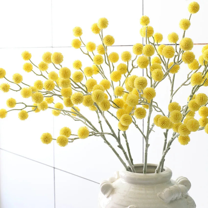 F138 New Artificial Gold Ball Flowers for Home Wedding Decorations Graduation Mother's Day Easter Back School Chinese New Year