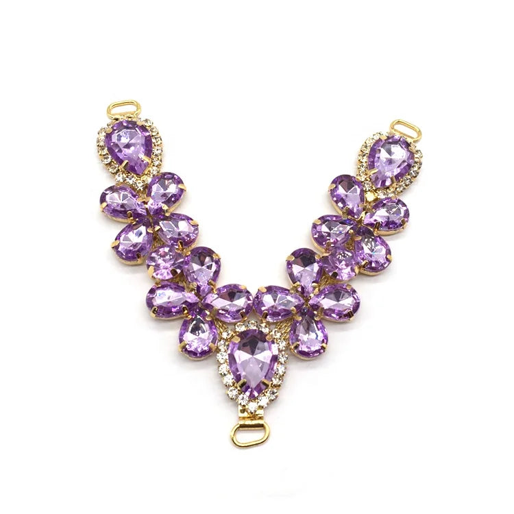 Wholesale New Design Lady Bikini Rhinestone Accessories Metal Crystal Shoe Chain Sandal Uppers