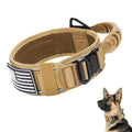 Tactical Dog Collar Logo Reflective Nylon Iron Buckle Outdoor Pet Training Collar for Dogs