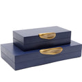Modern Custom Lacquer Wood Leather Decorative Boxes 19-246Luxry Home Furnishing Decoration Accessories Jewelry Storage Box