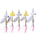 Spinner MIX Size 5colors Wholesale High Quality Artificial Spinner Lures Hard Metal Spoon Fishing Bait MegaBDM