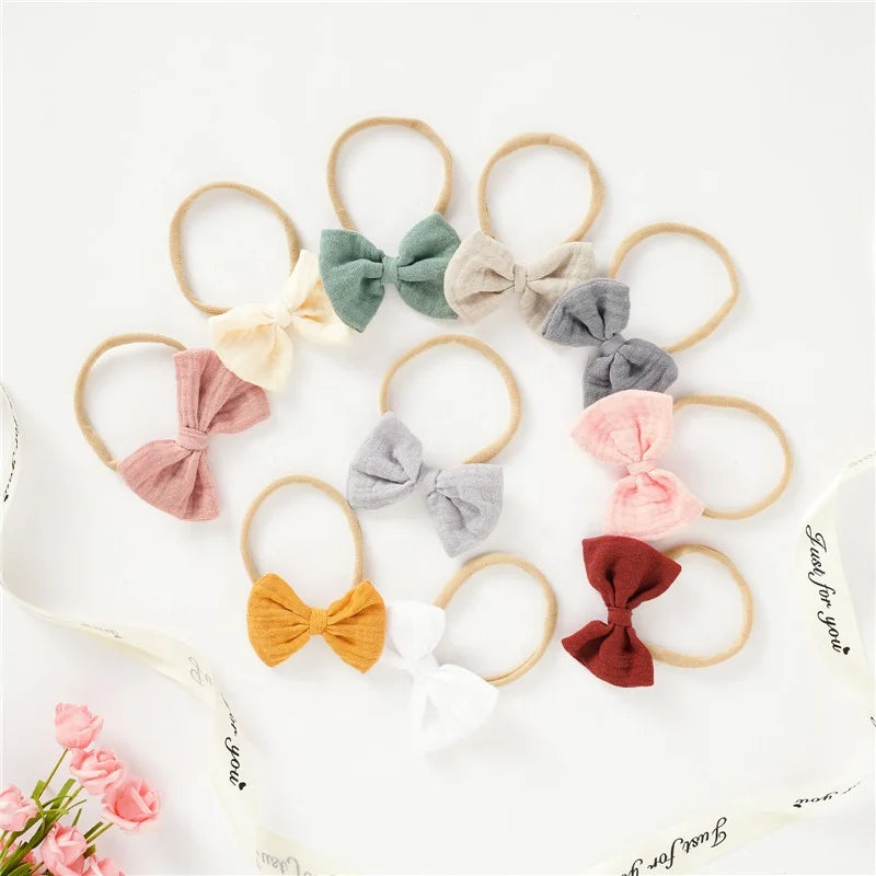 Organic Cotton Muslin Headbands Nylon Belt High Elastic Baby Headbands