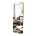 Jinnhome Gold Full Length Mirror Rounded Floor Mirror Standing Hanging or Leaning Against Wall Dressing Room Mirror