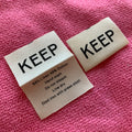 Custom logo Printed Durable Eco-friendly Cotton Care Labelbrand logo Organic Cotton Wash Label