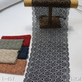 High Quality Chemical Guipure Lace Fabric Trim for Clothes 18CM Embroidery Lace Border 100% Polyester Water Soluble Black Lace