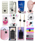 16pcs/set Eyelash Training Practice Kit Professional Lash Extension Supplies Set With Simulation Head Model for Beginners