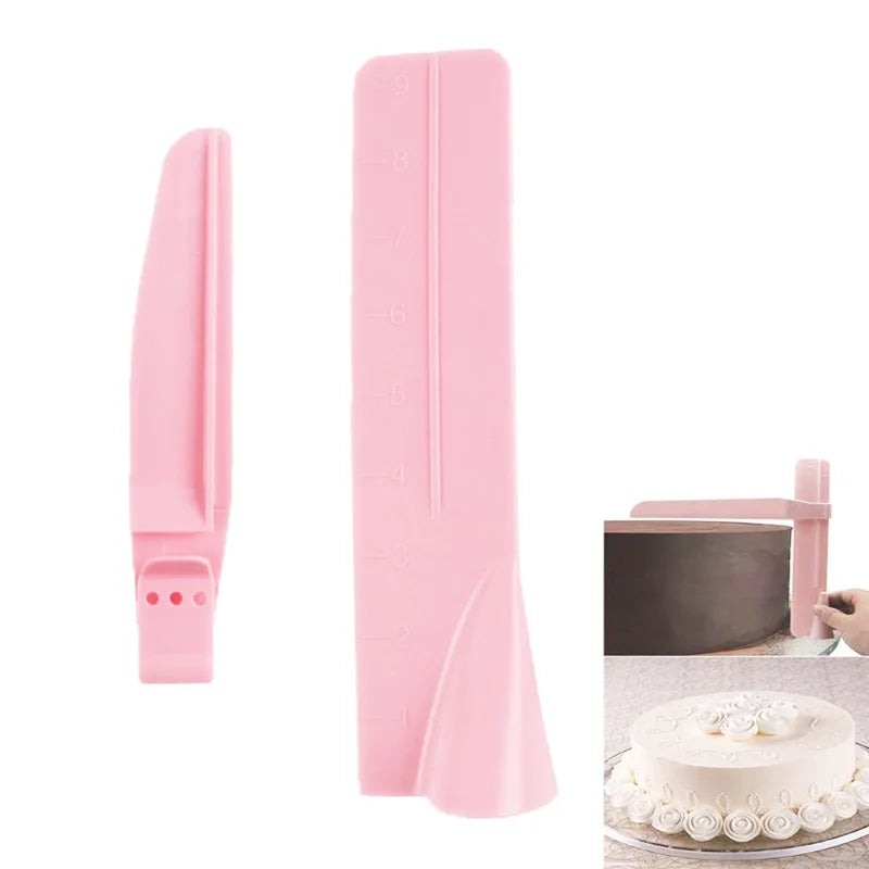 HY Cake Scraper Smoother Adjustable Fondant Spatulas Cake Edge Smoother Cream Decorating