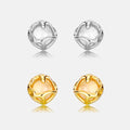 FUAMAY Aretes De Plata 925 Silver White Onyx Stud Earrings for Women 6mm Onyx Earrings