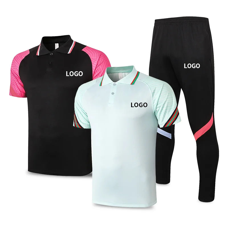 Customize Quick Dry Sports Shorts Sleeve Tracksuits Casual Gym Training Wear Tennis Polo T-shirt and Shorts Two Pieces Sets