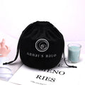Custom Logo Printing Round Bottom Velvet Candle Jar Packaging Bag Recyclable Velvet Drawstring Gift Perfume Candle Pouch