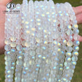 JD GEMS Wholesale 4 6 8 10 mm Shiny Glass Bead AB Colourful Frost Transparent Loose Spacer Bead for Jewelry Making