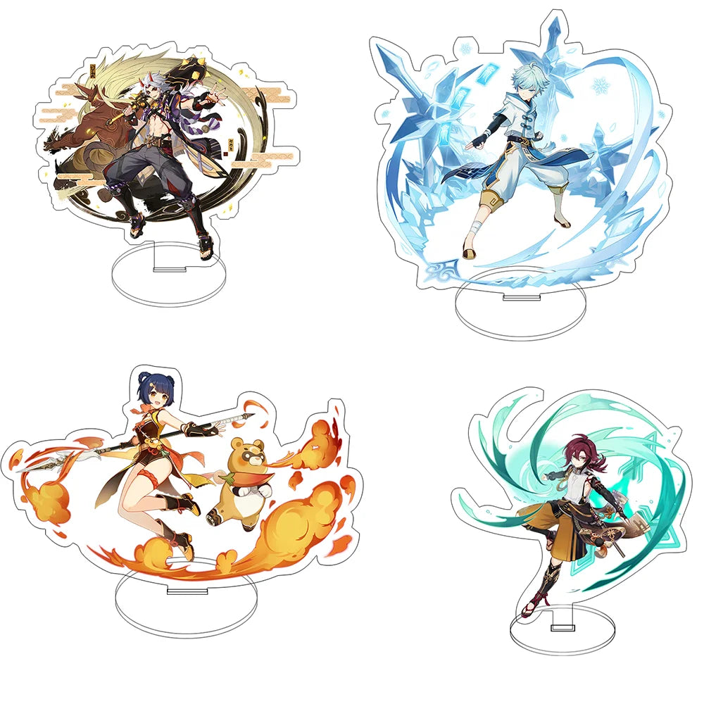 Customized Cartoon Animation Character Yuanshen Big Bracket Acrylic Bracket Vertical Desktop Display Rack Ornaments