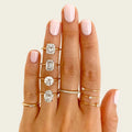 Luster Jewelry D VVS 5ct Diamond Fancy Shape Simple Solitary With GRA 10k Rose Yellow Solid Gold Moissanite Ring for Engagement