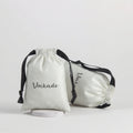 Eco-friendly 8*10 cm White Cotton Canvas Drawstring Pouch with Grosgrain Ribbon for Storing and Protecting Jewelry