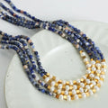 High End Multicolour Natural Stone Handmade Beads Necklaces Waterproof Freshwater Pearls Gold Plated Stainless Steel Necklace
