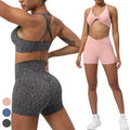 2025 New Leopard Sport Bra Shorts 2-Piece Gym Fitness Suit Custom Logo Workout Wear for Women Solid Pattern Leggings Yoga Set