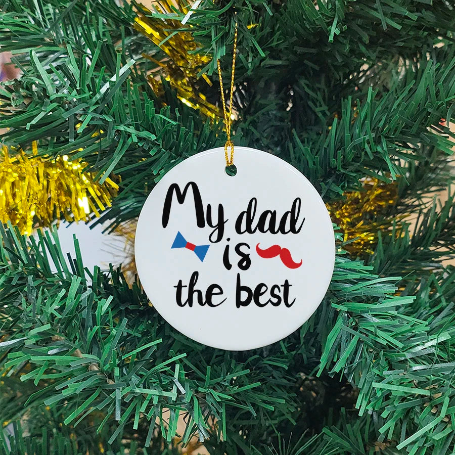 Topjlh Wholesale Custom Ceramic Christmas Ball & Tree Ornaments Personalized Sublimation Decorations with Names China Supplies