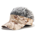 Custom Logo Golf Hat With Attached Hair Visor 6 Color Camo Baseball Cap UV Protection Embroidery Wig Hat Wholesale