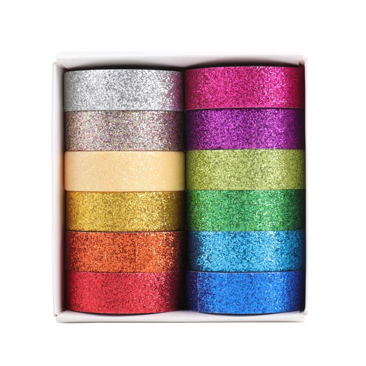 Shining Adhesive Paper DIY Hand Account Stickers 12 Pcs Washi Tape Set