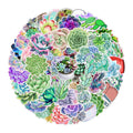 50PCS Multiple kawaii cactus flower collection cute aloe green plants succulent sticker