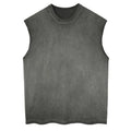 Custom New 2023 Private Label Cotton Men Acid Wash Sleeveless t Shirt Oversized Fitness Gym tank Top Men