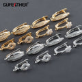 Wholesale 10 Pcs/Lot M858 8K Gold Rhodium Plated Copper  Metal Zircon DIY Earring Hooks Jewelry Making Accessories