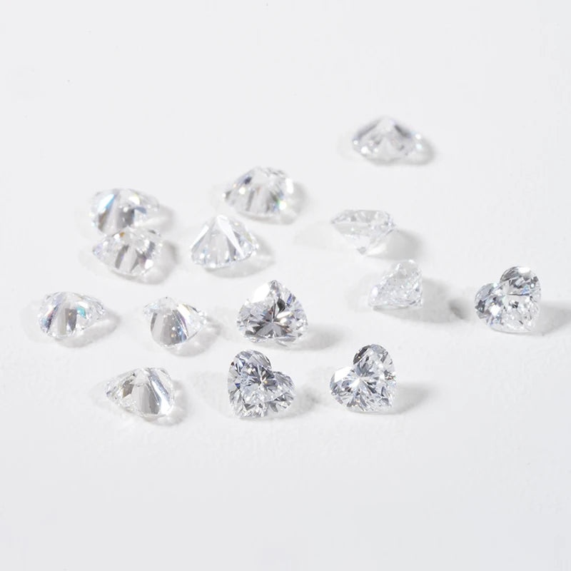 Lab Grown Heart Shape Diamond HPHT White Color Rough Loose Stone High Quality for Jewelry Making Engagement Pendant Earring
