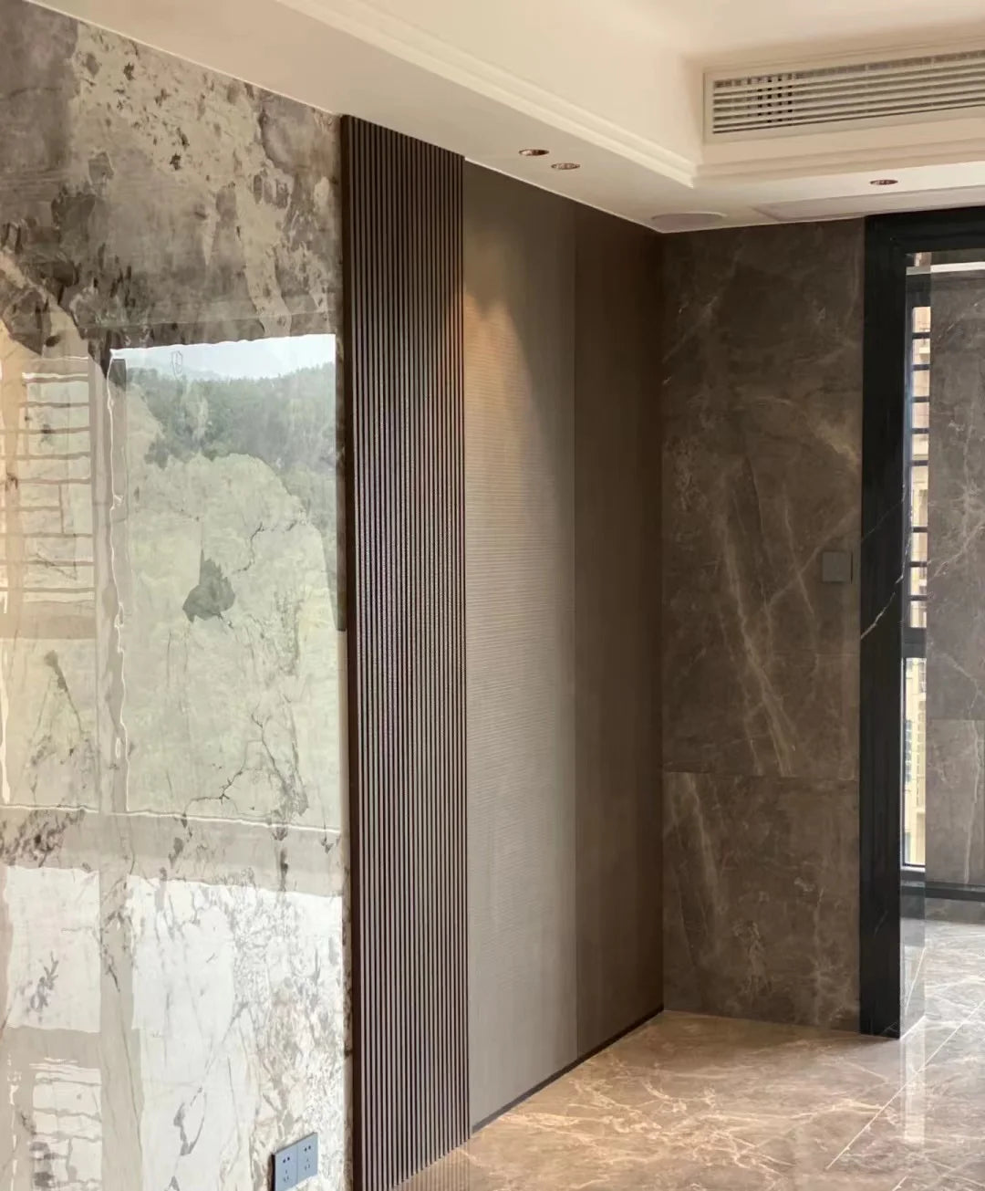 Modern WPC Wall Cladding Tile for Middle East Market Flexible Background Decor for Living Room Bathroom Bedroom