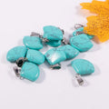 Huiying Creative Chinese Blue Turquoise Sector Pendant for Valentine Gift Jewelry