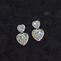 Ilona Fashionable 925 Silver Earrings Pendant Romantic Moissanite Fashionable Jewelry Heart Stud Earrings