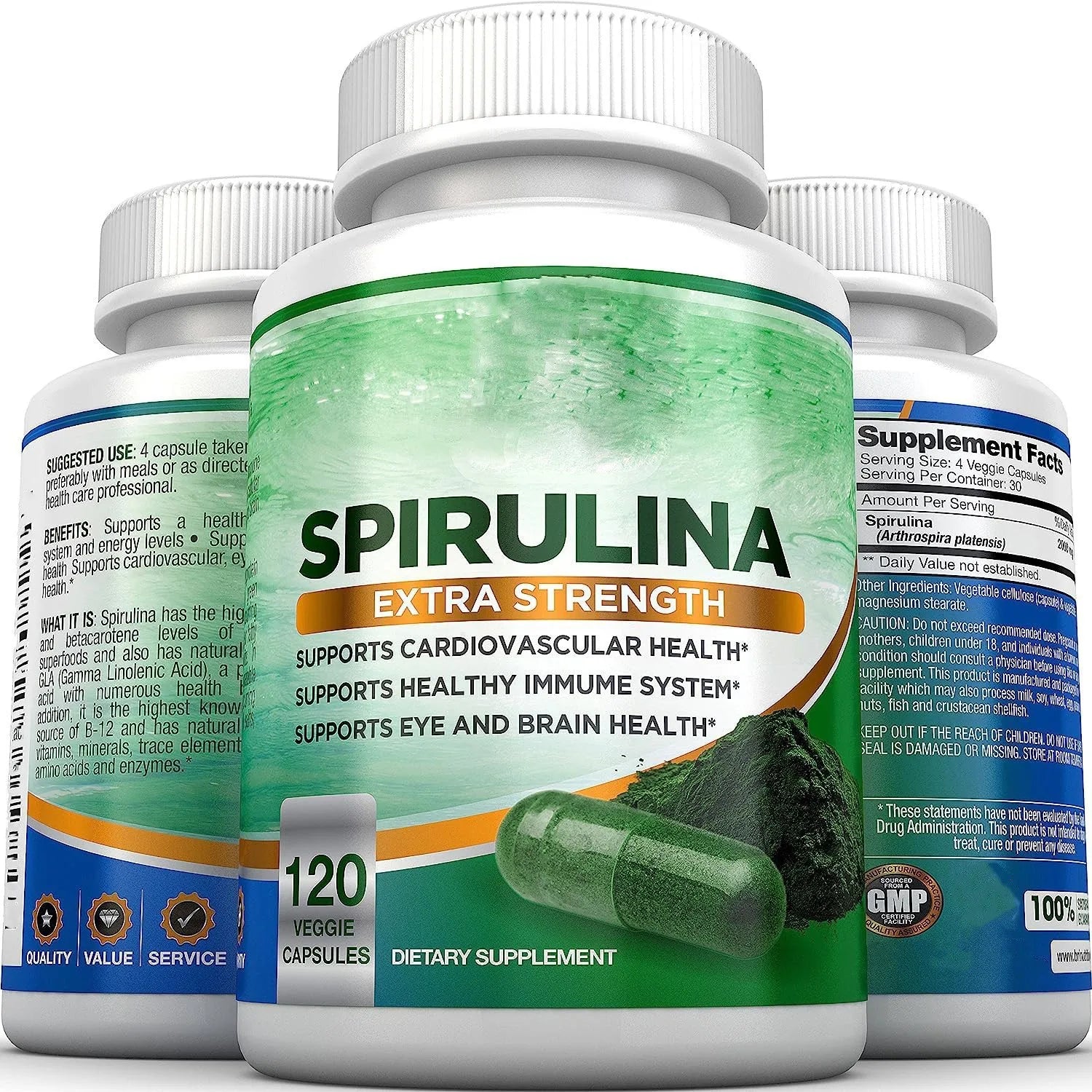 Wholesale Best Premium Quality Supplement Green Spirulina Capsules Vegan Algae Plus Chlorella Softgel Slimming