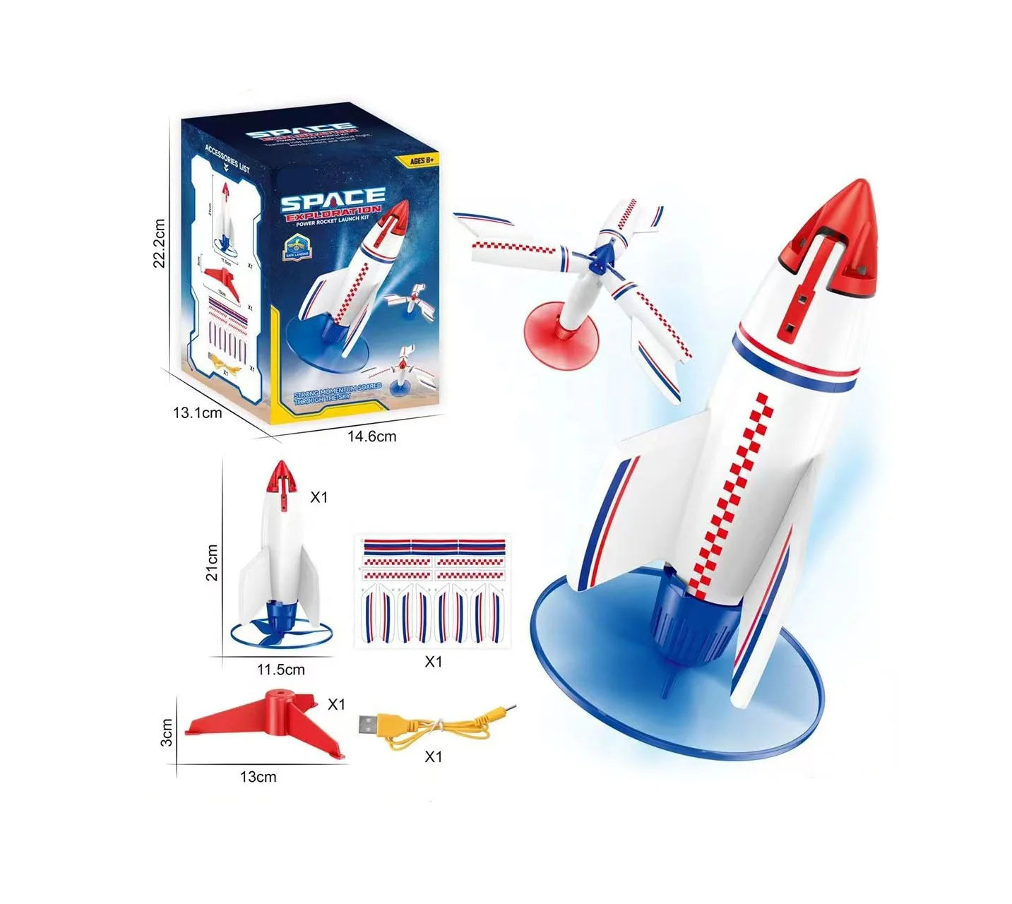 NEW Outdoor Toy Rocket Launcher Motorized Air Rocket Powered Rocket