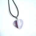 HY Heart shape Classic Purple agate Pendant for Necklace making