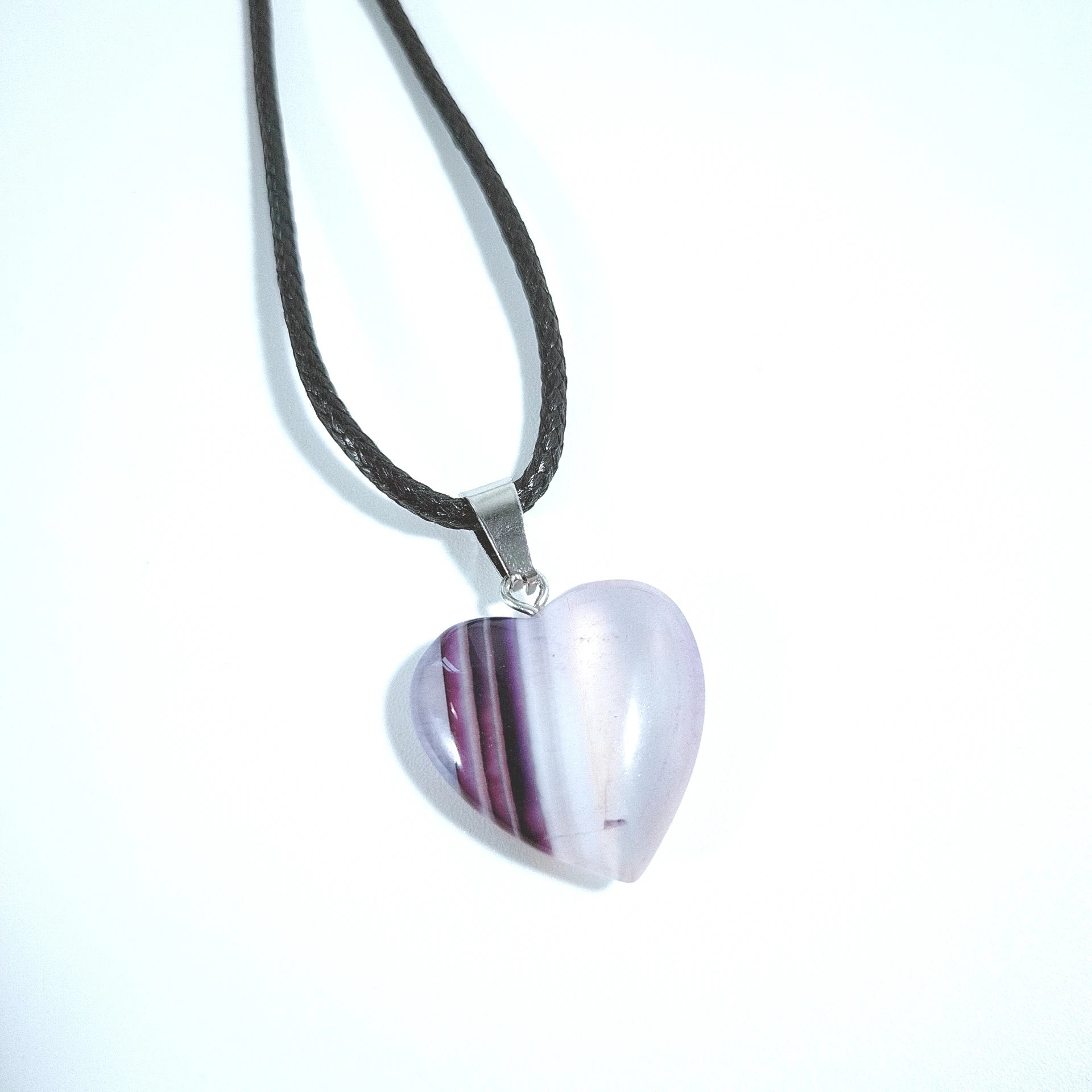HY Heart shape Classic Purple agate Pendant for Necklace making