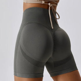 Super September Quick Shipping Gym Fitness Wear Seamless High Waist Sports Short Quick Dry Sportswear Women Yoga Shorts